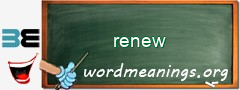 WordMeaning blackboard for renew